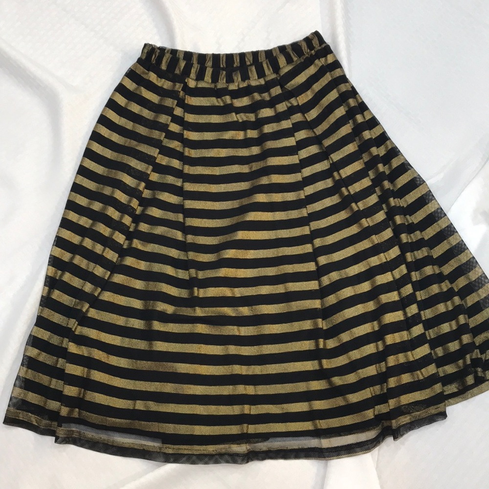 BCNU Black Skirt with Gold Accents
